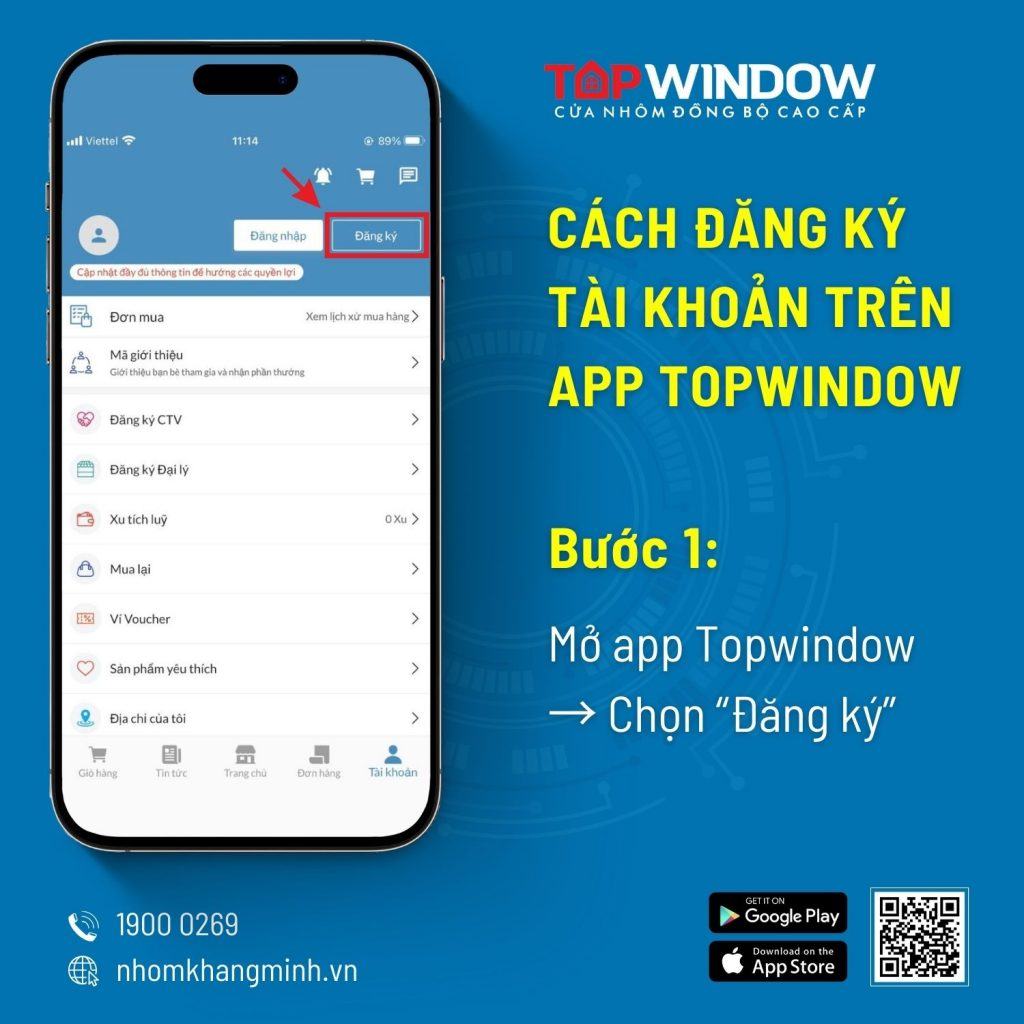 Hướng Dẫn Đăng Ký - Đăng Nhập App Topwindow