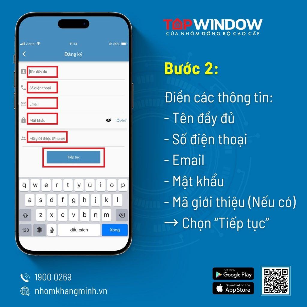 Hướng Dẫn Đăng Ký - Đăng Nhập App Topwindow
